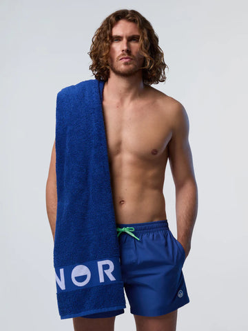 North Sails, Electric Blue Swim Shorts With Logo Patch