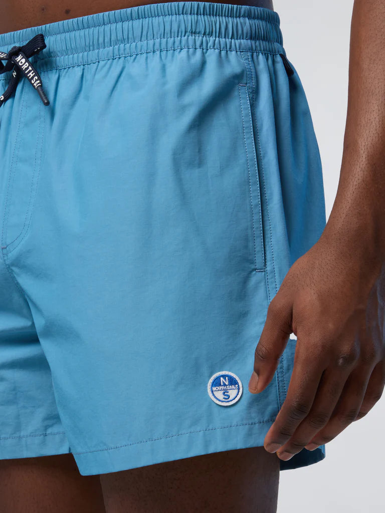 North Sails, Niagara Blue Swim Shorts With Logo Patch