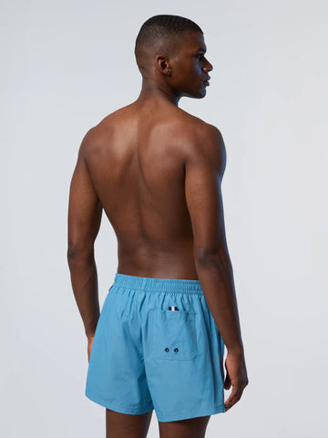 North Sails, Niagara Blue Swim Shorts With Logo Patch