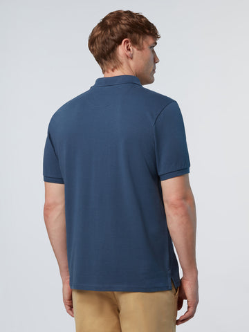 North Sails, Dark Denim  Polo Shirt With Logo Patch