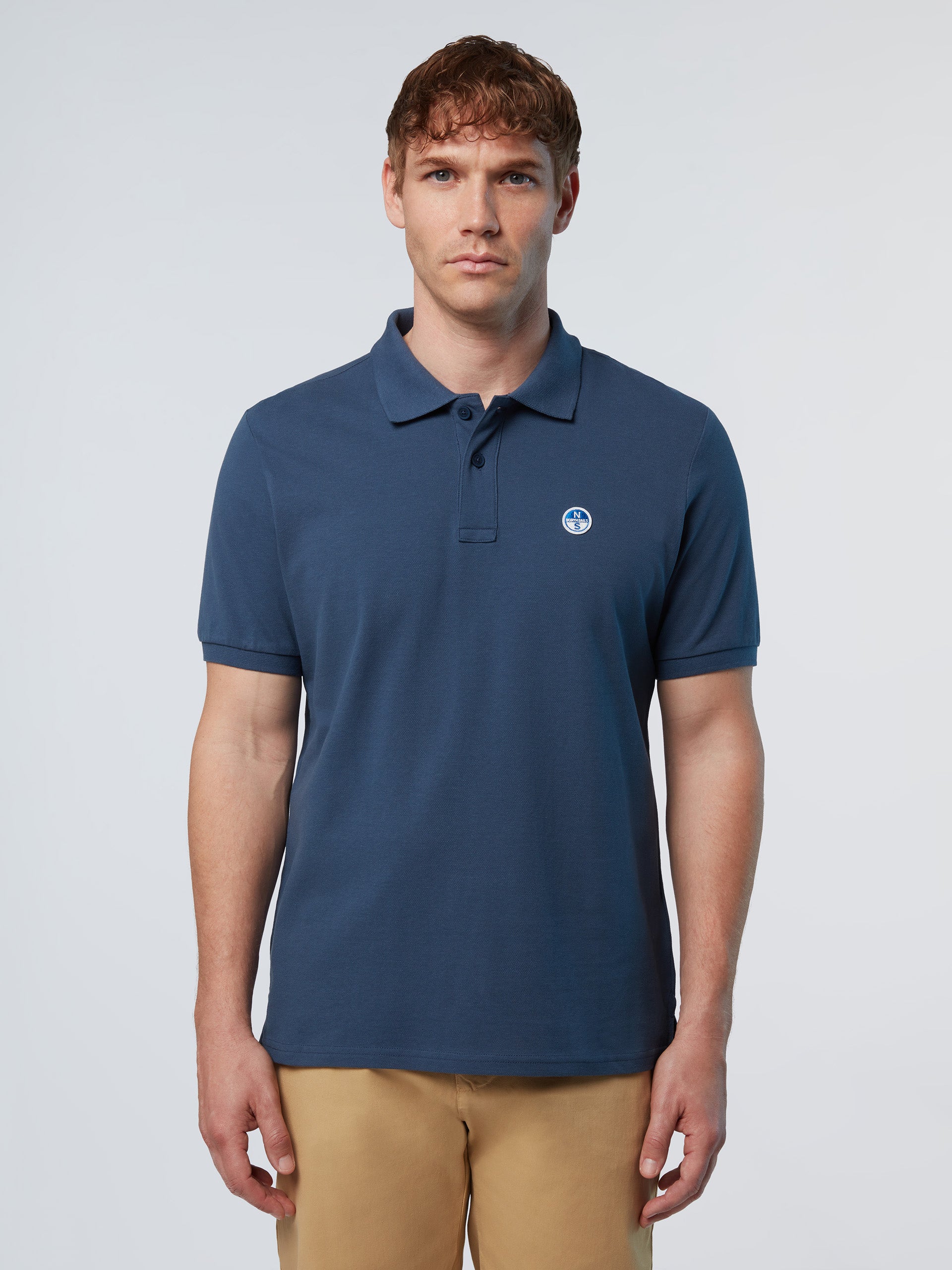 North Sails, Dark Denim  Polo Shirt With Logo Patch