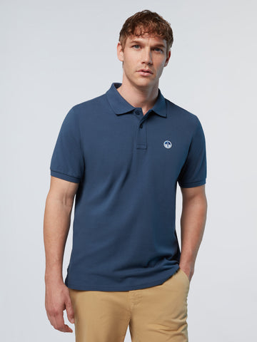 North Sails, Dark Denim  Polo Shirt With Logo Patch