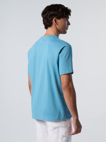 North Sails, Blue T-shirt With Logo Patch