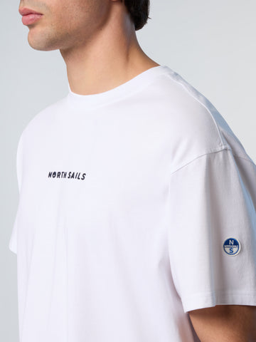 North Sails, White T-shirt with North Sails print