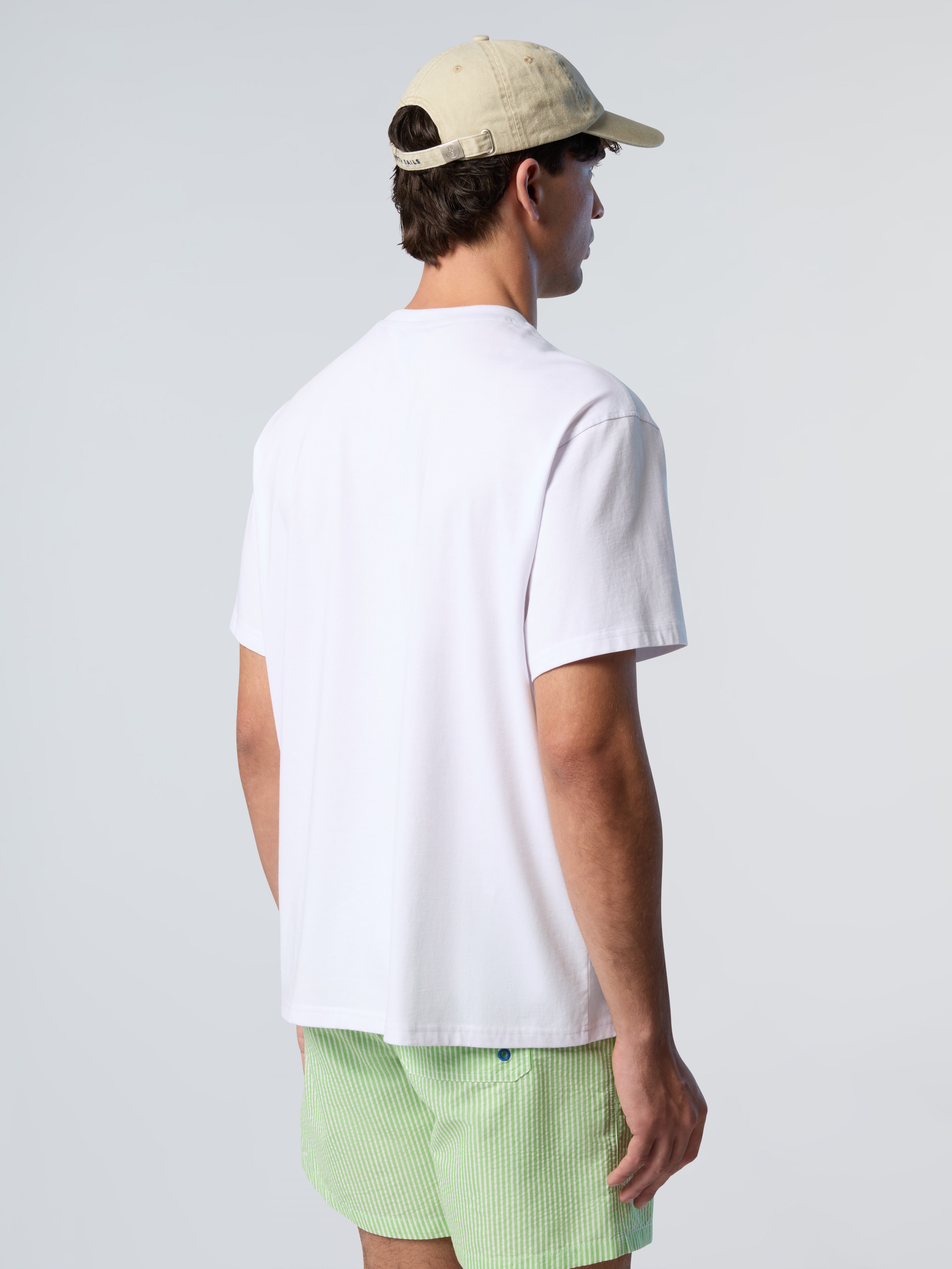 North Sails, White T-shirt with North Sails print
