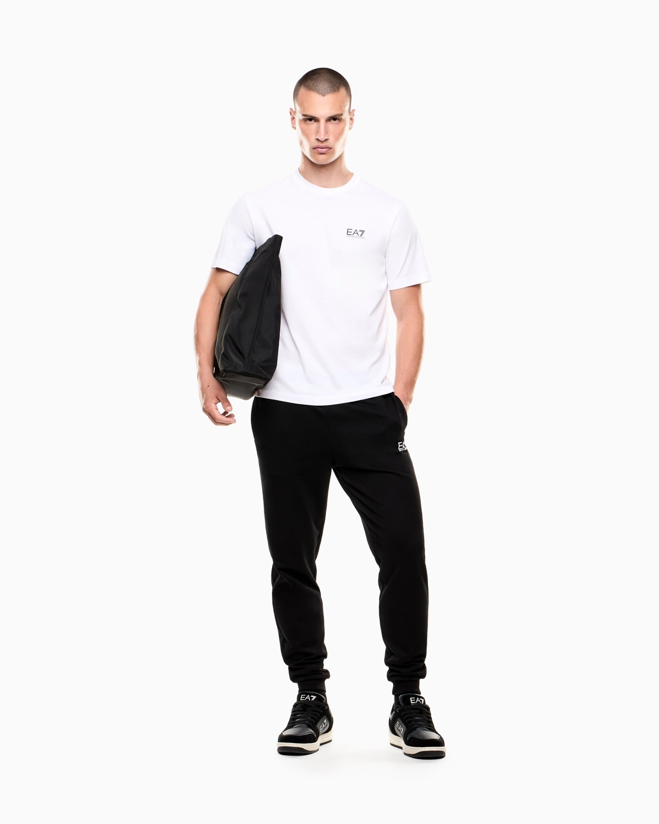 Emporio Armani, Logo Series Cotton-Jersey White T-shirt