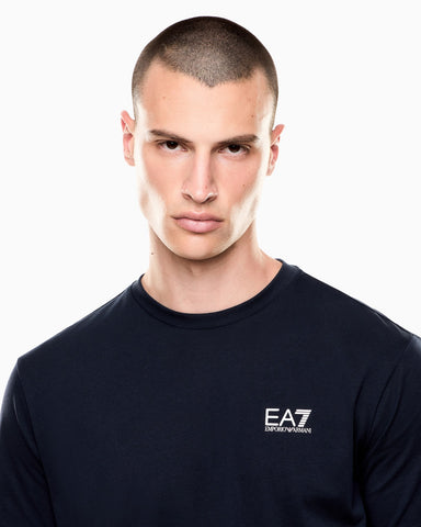 Emporio Armani, Logo Series Cotton-Jersey Black T-shirt