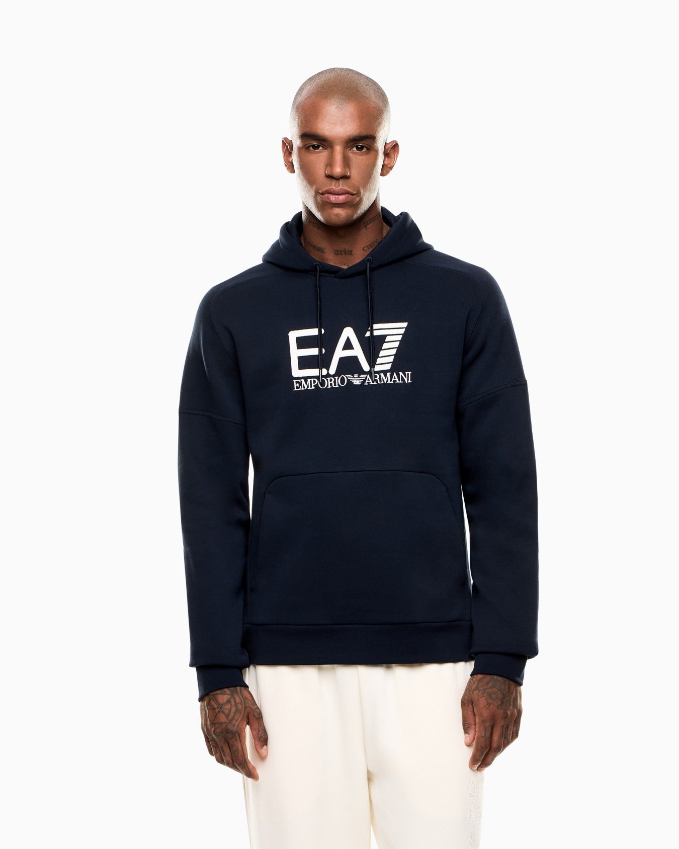 Emporio Armani, Visibility Cotton Hooded Sweatshirt