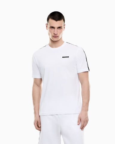 Emporio Armani, Logo Series Cotton Crew-Neck White T-shirt