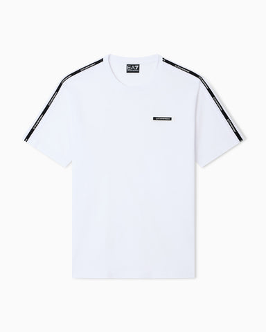 Emporio Armani, Logo Series Cotton Crew-Neck White T-shirt