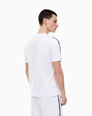 Emporio Armani, Logo Series Cotton Crew-Neck White T-shirt