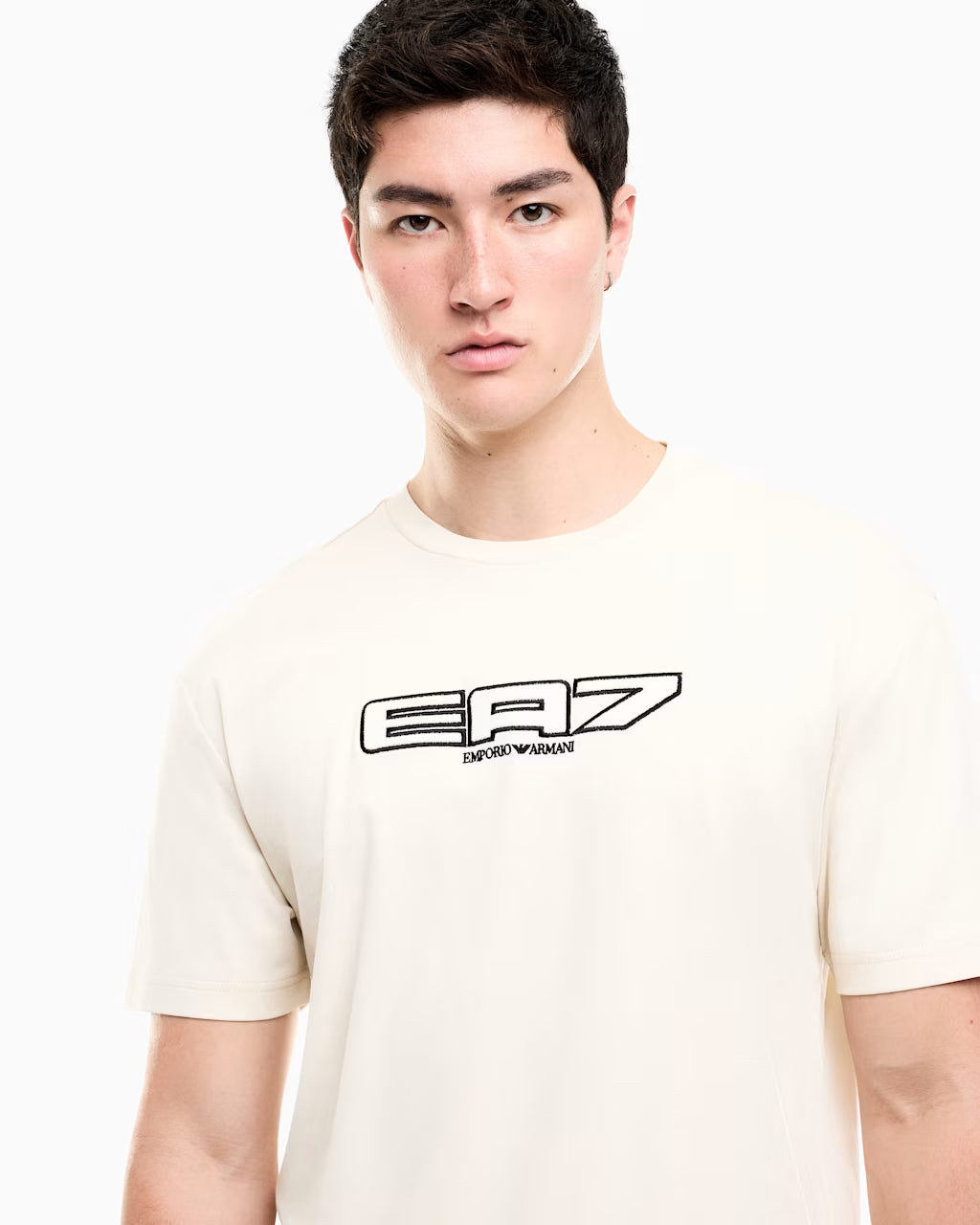 Emporio Armani, Beige T-shirt Logo Series jersey