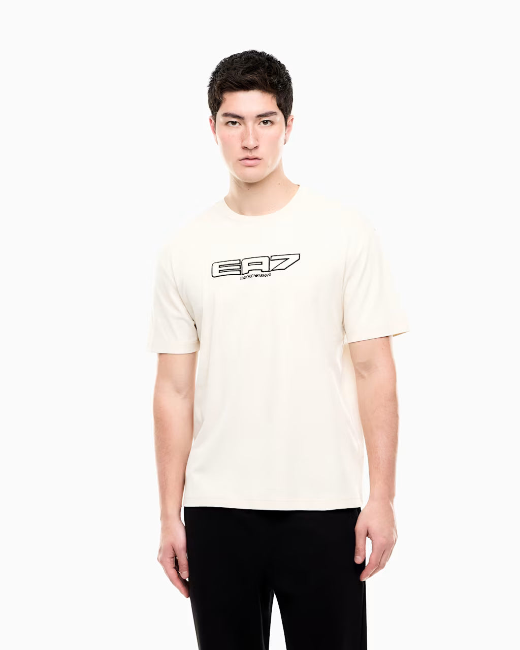 Emporio Armani, Beige T-shirt Logo Series jersey