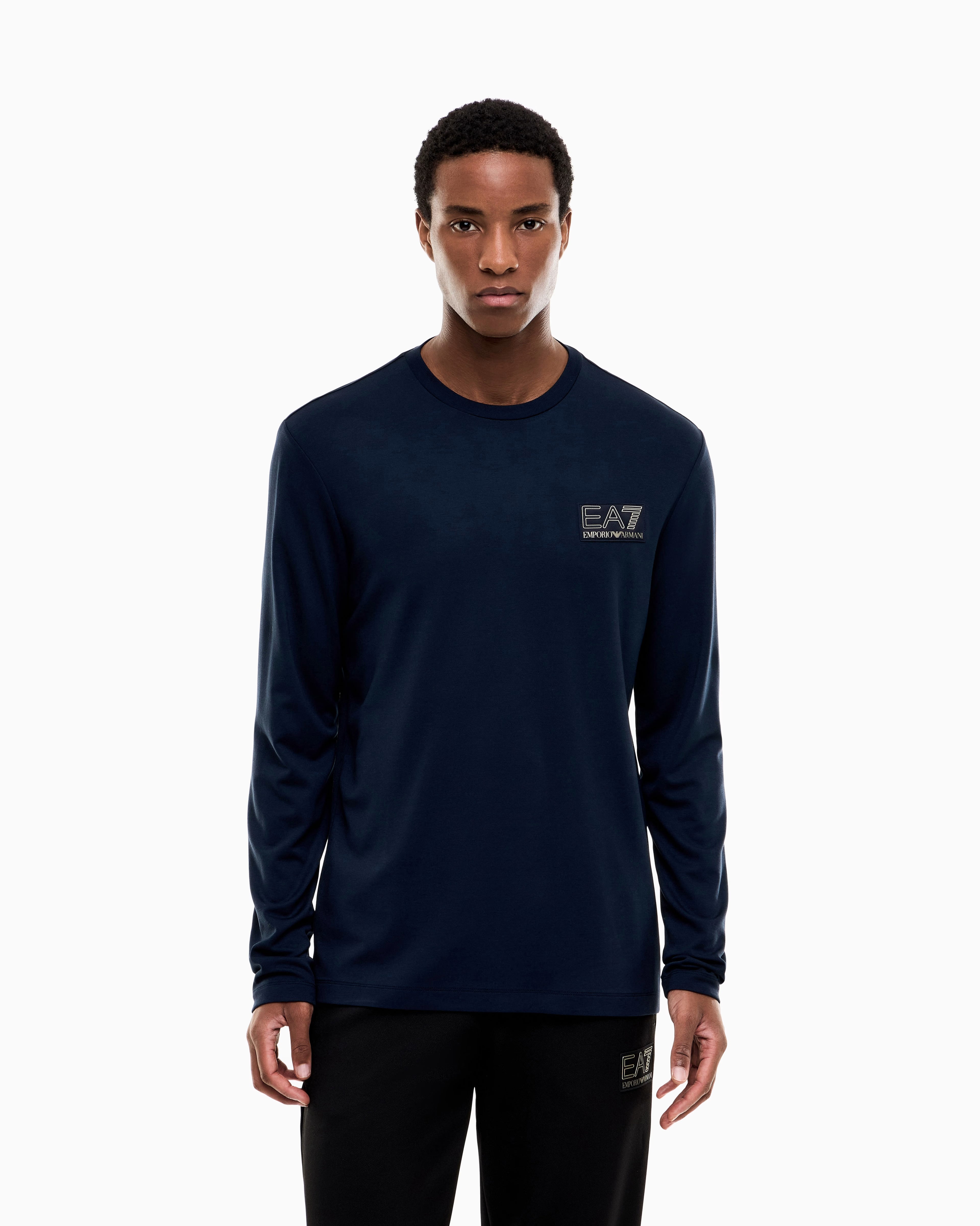 Emporio Armani, Regular fit t-shirt Premium Label in viscose-blend jersey