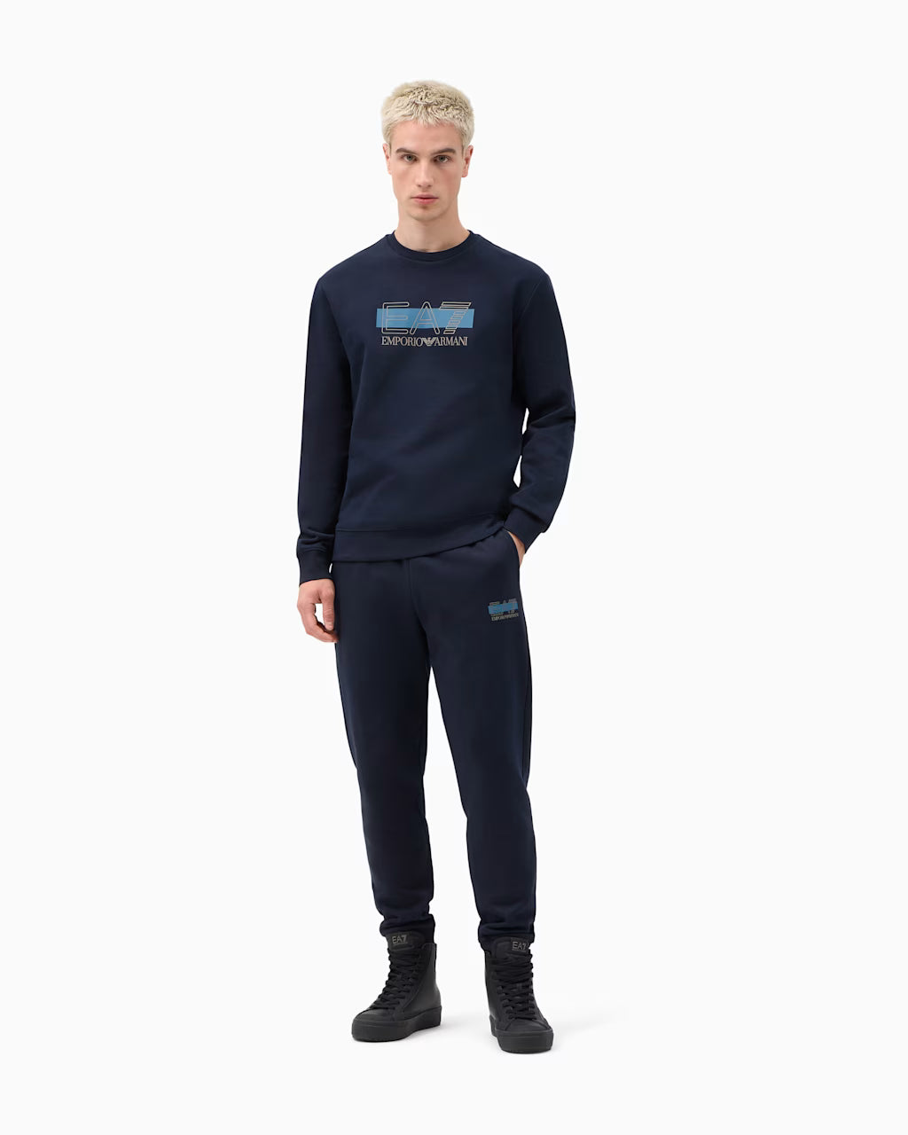 Emporio Armani, Sweatshirt Visibility Regular Fit-Navy