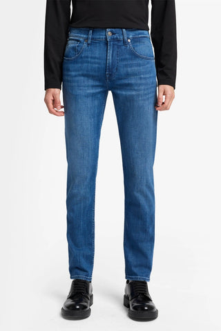 7 For All Mankind, Slimmy Tapered Luxe Dark Blue Jeans