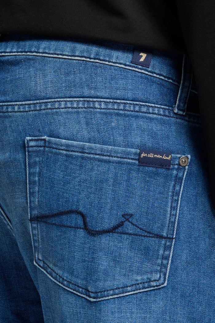 7 For All Mankind, Slimmy Tapered Luxe Dark Blue Jeans