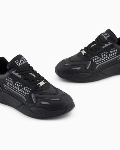 Emporio Armani, Ace Runner Special Black Sneakers