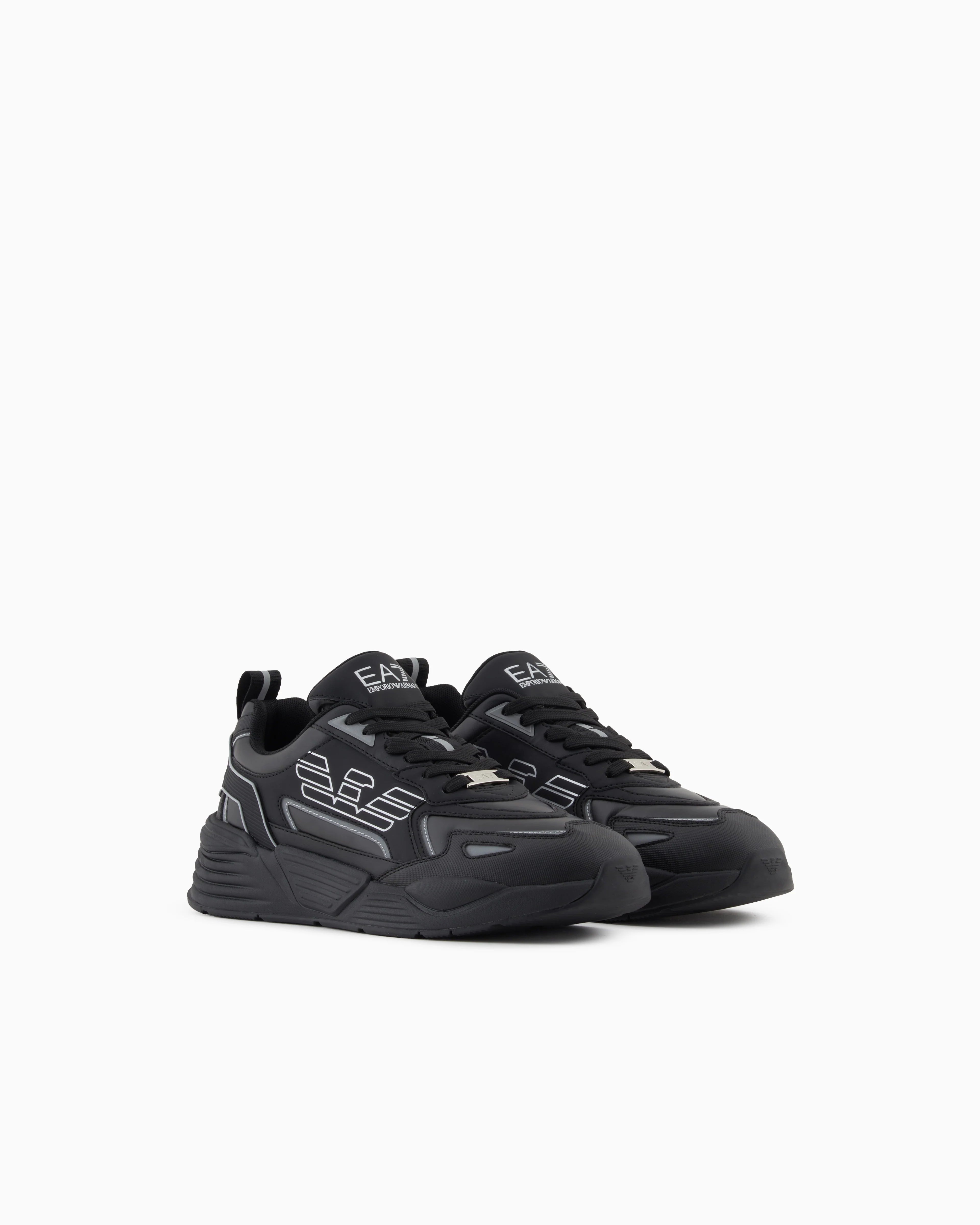 Emporio Armani, Ace Runner Special Black Sneakers