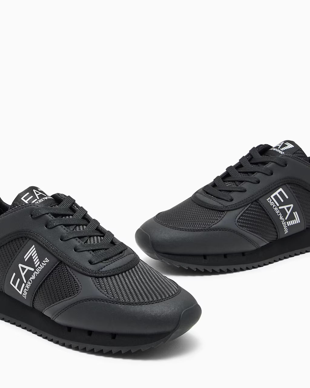 Emporio Armani, Sneakers Black and White Carbon