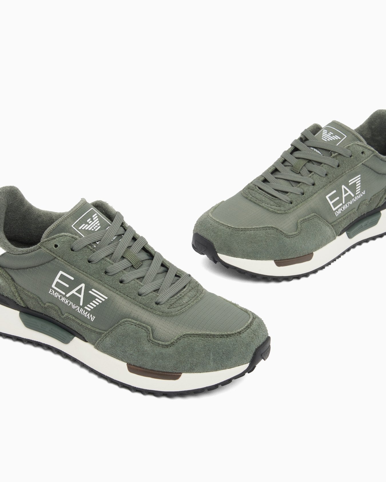 Emporio Armani, Olive Vintage Sneakers