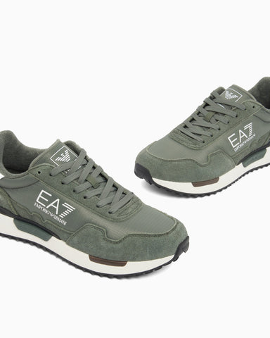Emporio Armani, Olive Vintage Sneakers