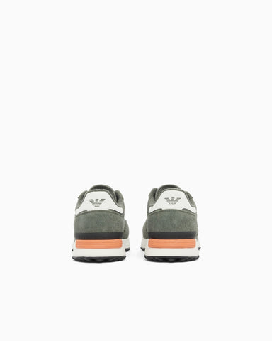 Emporio Armani, Olive Vintage Sneakers