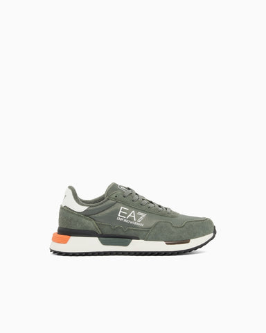 Emporio Armani, Olive Vintage Sneakers