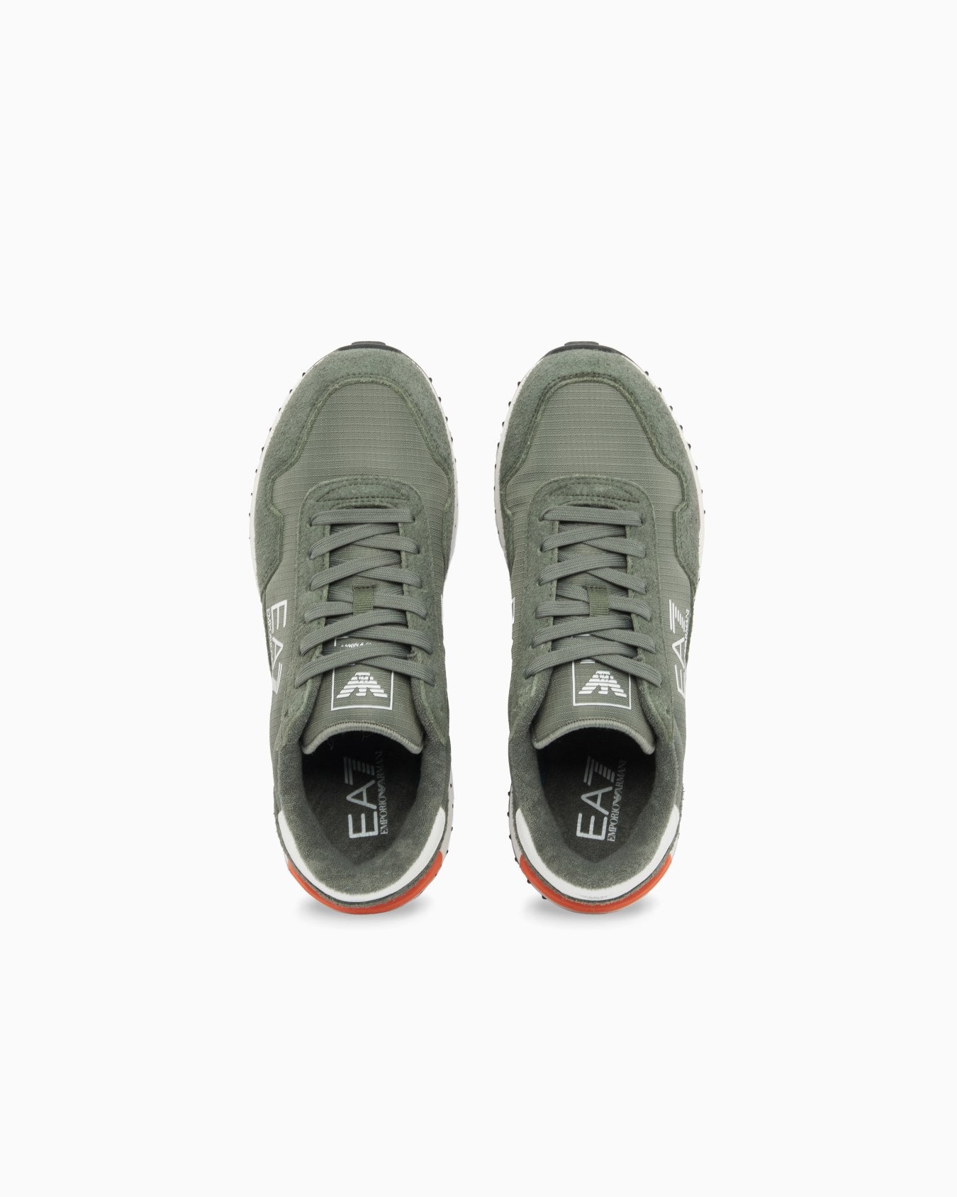Emporio Armani, Olive Vintage Sneakers
