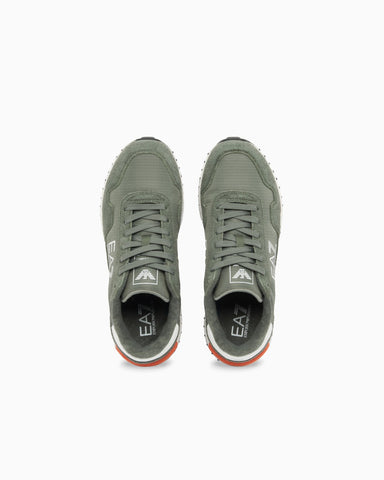 Emporio Armani, Olive Vintage Sneakers