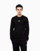 Emporio Armani, Long sleeve  Black Sweatshirt In Cotton With Logo Core Identity