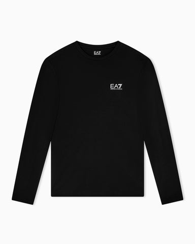 Emporio Armani, Long-sleeved Cotton Core Identity Black T-shirt