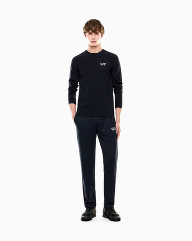 Emporio Armani, Long-sleeved Cotton Core Identity Navy T-shirt