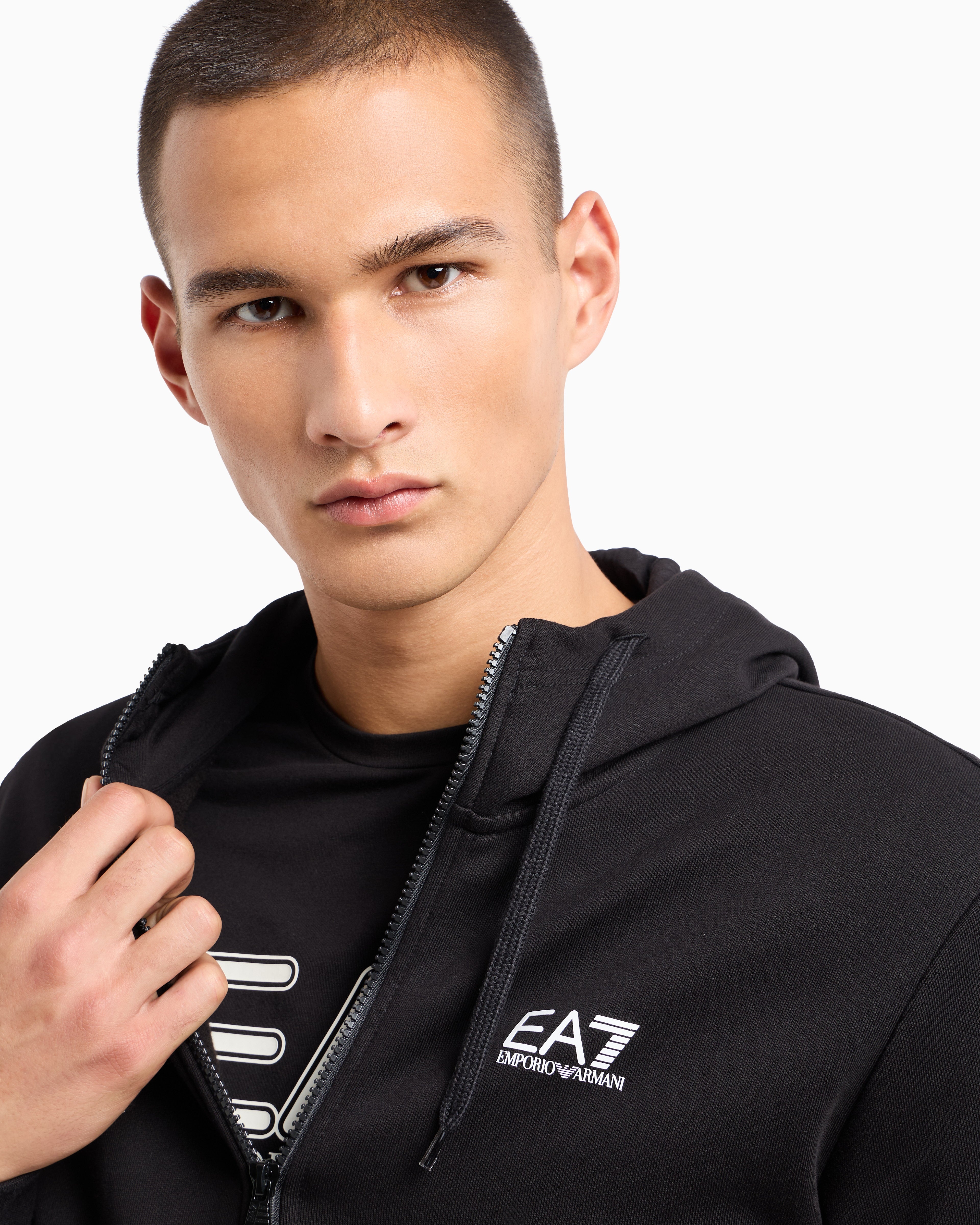 Emporio Armani, Core Identity Cotton Zipped Hooded Tracksuit