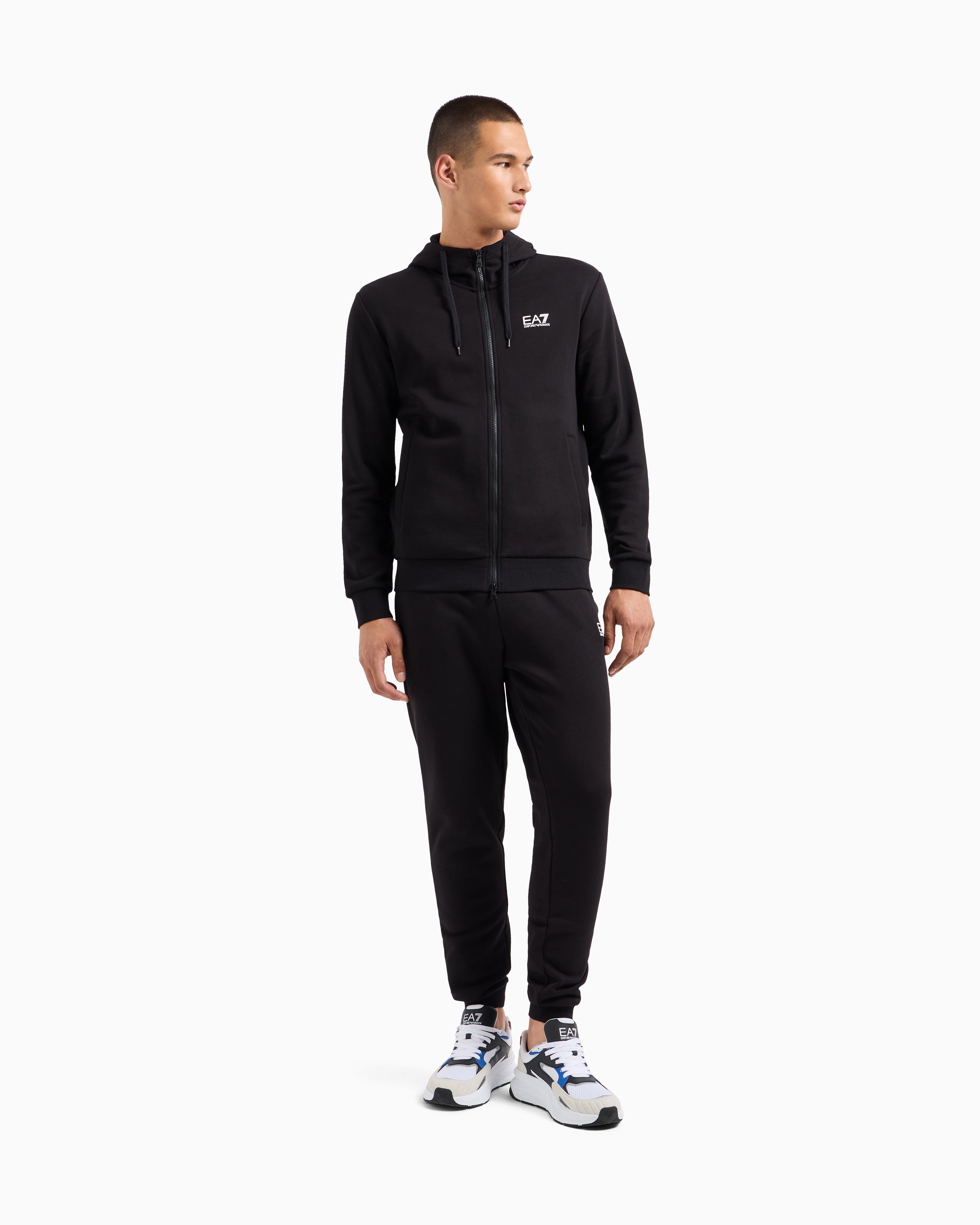 Emporio Armani, Core Identity Cotton Zipped Hooded Tracksuit
