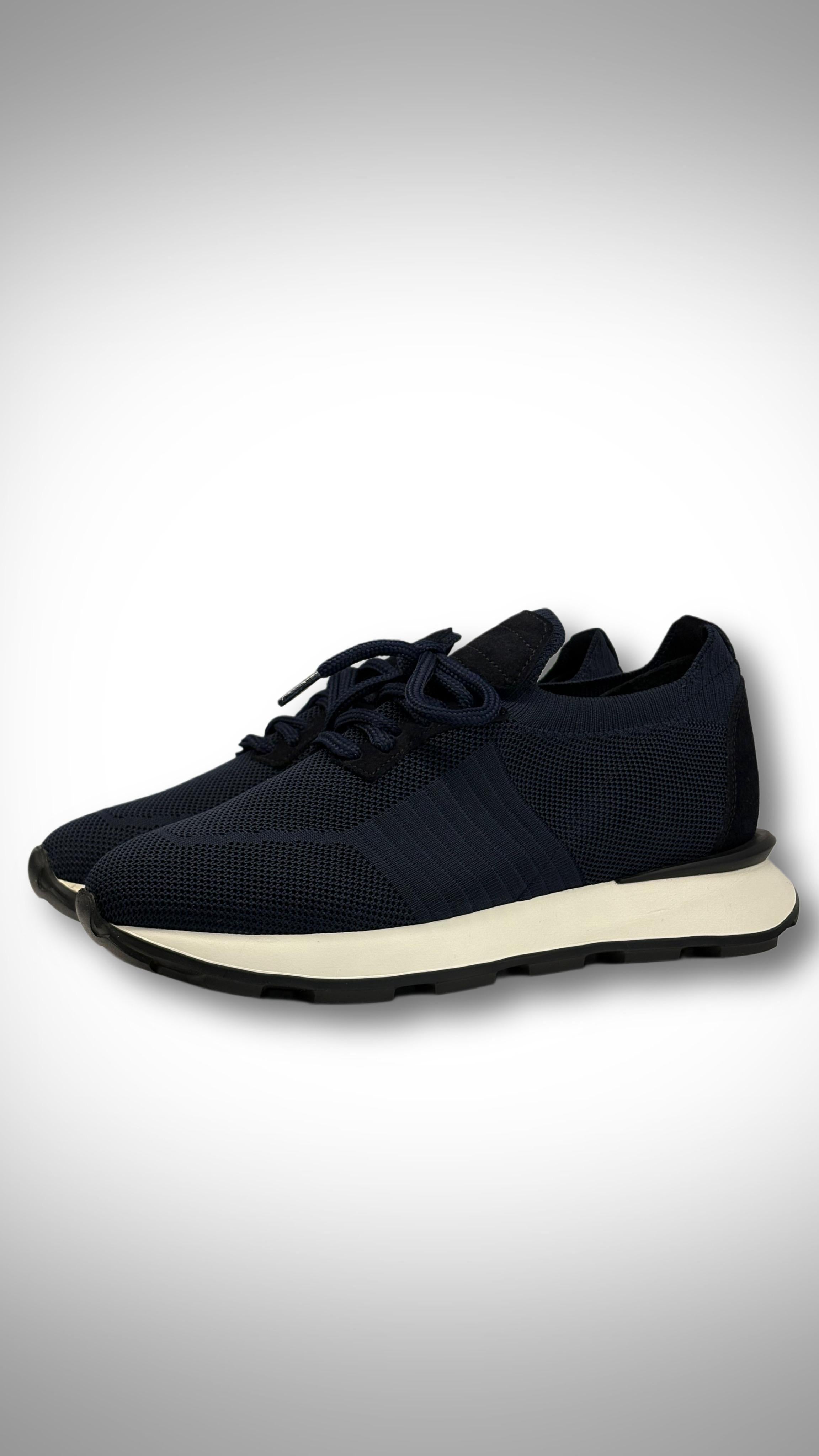 Pedro, Flexible Sneakers in Navy Wish Wool