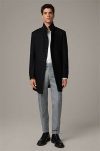 Strellson,New Broadway Wool And Cashmere Black Coat