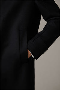 Strellson,New Broadway Wool And Cashmere Black Coat