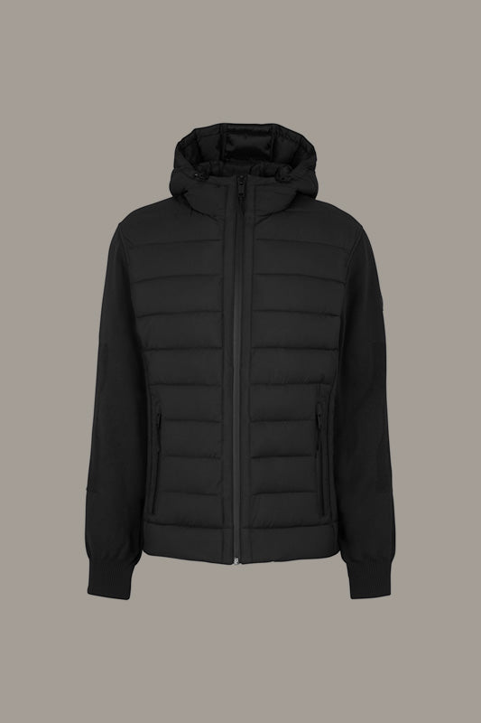 Strellson,Flex Cross- Move Knit Padded Black Jacket