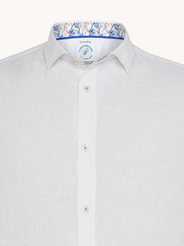 A Fish Named Fred, White Linen Shirt