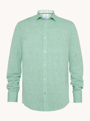 A Fish Named Fred, Green Linen Shirt