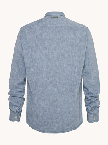 A Fish Named Fred, Cobalt Linen Shirt