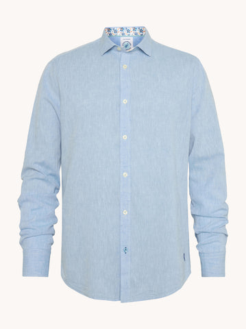 A Fish Named Fred, Blue Linen Shirt