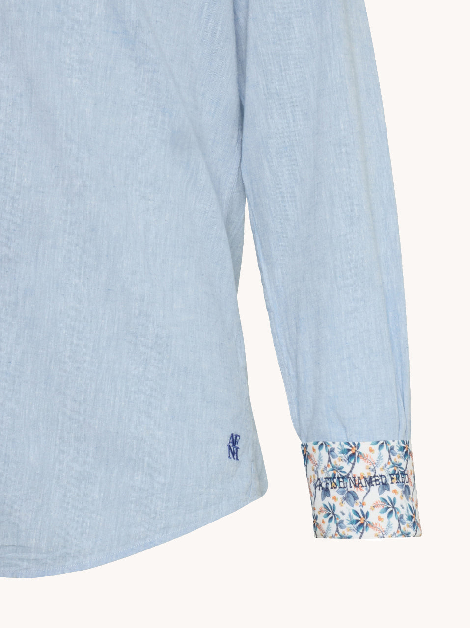 A Fish Named Fred, Blue Linen Shirt