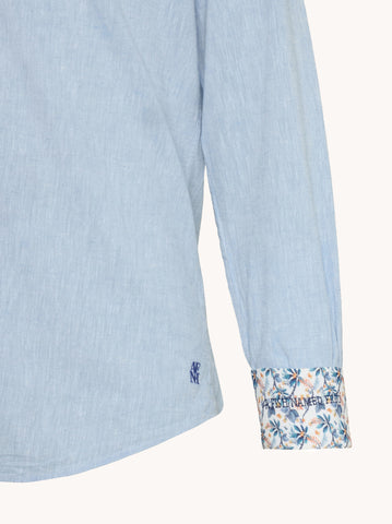 A Fish Named Fred, Blue Linen Shirt