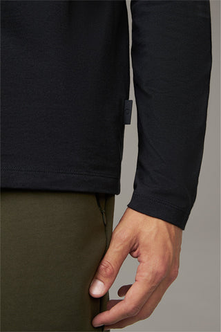 Strellson, Bronko Long-Sleeved Organic Cotton Top in Black