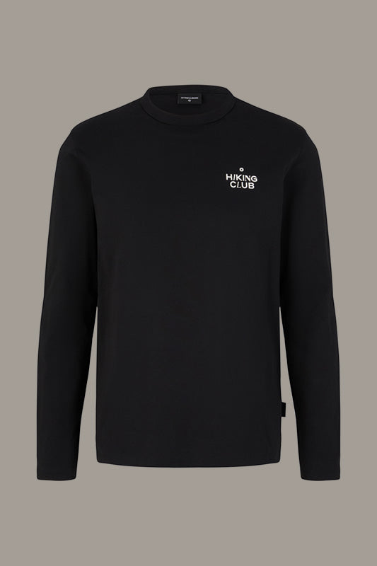 Strellson, Bronko Long-Sleeved Organic Cotton Top in Black