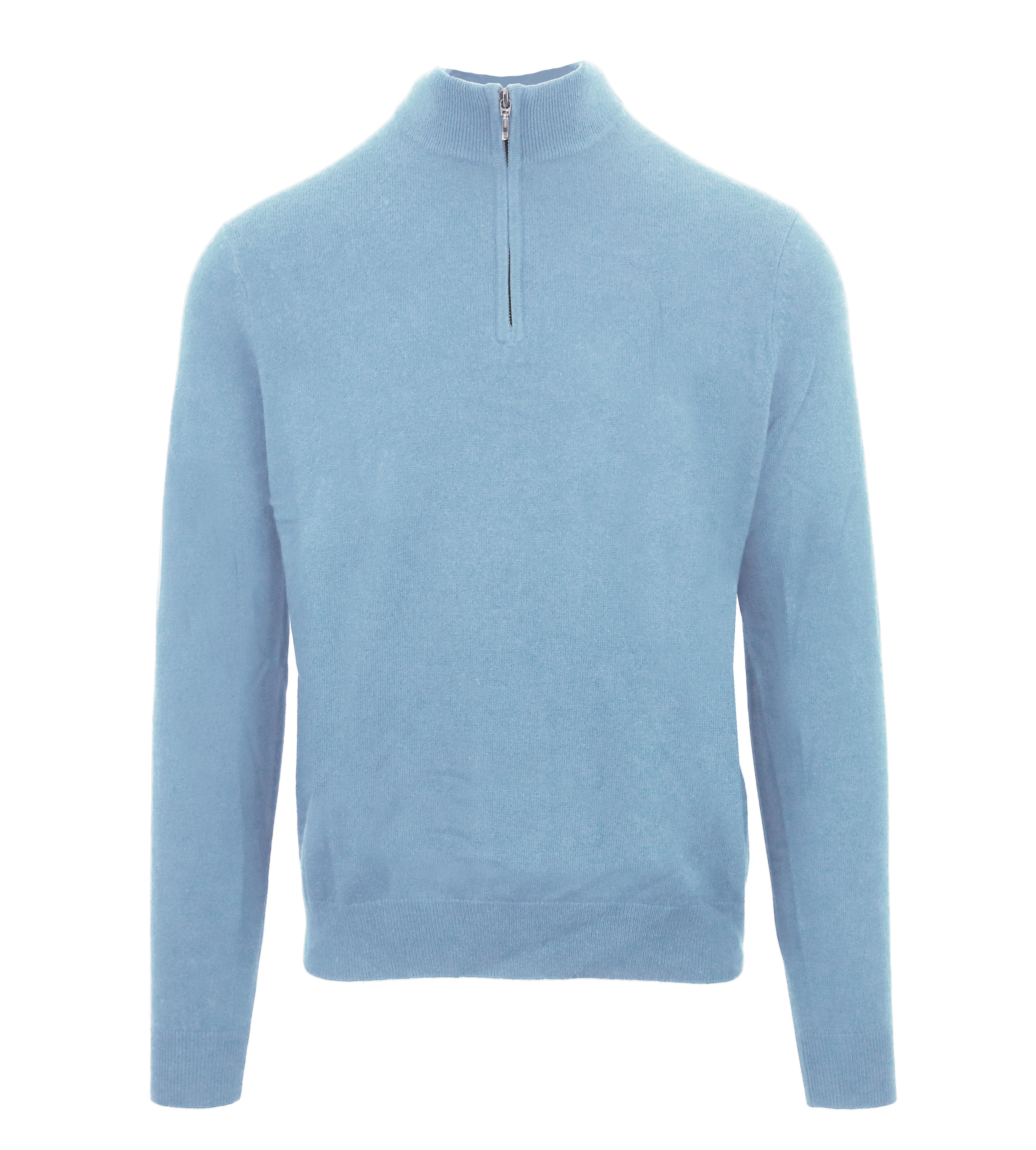 Zenobi, Half Zipper Light Blue  Sweater