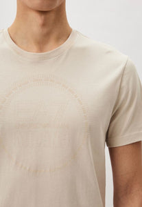 EA7, 3D Emblem Logo Beige T-Shirt