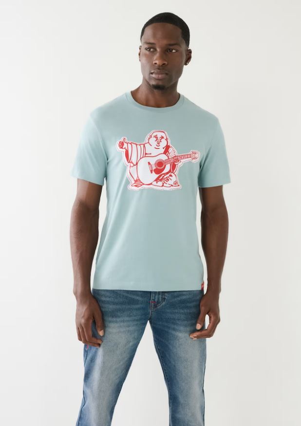 True Religion, Buddha Applique Big T-Crew Tee